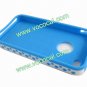 Azure Spots Dot Silicone PC Hard Combo Case Cover for iPhone 4 4S
