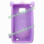 Purple 3D Pig Cartoon Silicone Gel Case Cover for Samsung Galaxy S2 i9100 i9108