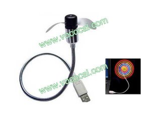 Laptop PC Computer Colorful LED Light USB Portable Mini Flexible Fan