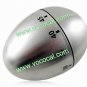 Egg Shape 60min Stainless Steel Metal Mechanical Kitchen Cooking Twist Timer