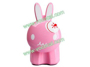 Pink Rabbit LED Foldable Rechargeable Touch Sensor Table Reading Light Lamp