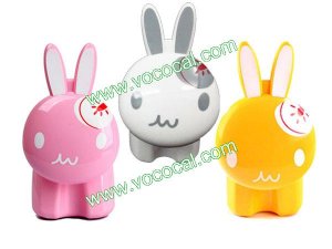 Cartoon Rabbit LED Foldable Rechargeable Touch Sensor Table Reading Light Lamp