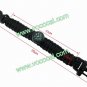 Black Plastic Buckle 550 Paracord Survival Bracelet Weaves Shackle w/ Compass