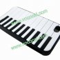 Black Piano Key 3D Soft Silicone Back Case Cover Skin for iPhone 4 4G 4S