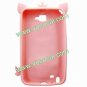 Pink 3D Pig Cartoon Silicone Gel Case Cover for Samsung Galaxy Note i9220