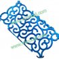 Blue Palace Flower Hollow Out Electroplating Hard Case Cover for iPhone 4 4G 4S