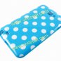 Blue Polka Dots Soft TPU Case Cover Skin for Samsung Galaxy Note i9220