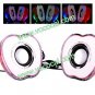 Red Mini Color Changing Led Light Laptop USB Stereo Speaker Amplifier