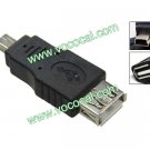 USB 2.0 A Female to Mini USB B Male Car Stereo Connector Converter Adapter