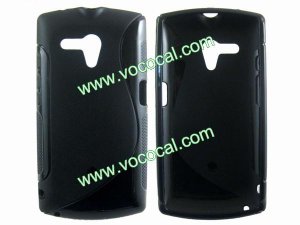 S Line Soft Flexible TPU Case Cover Skin for Sony Xperia Neo L MT25i Black