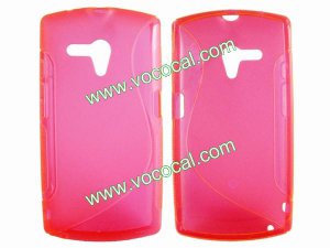 S Line Soft Flexible TPU Case Cover Skin for Sony Xperia Neo L MT25i Pink