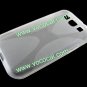 Clear White X Shape Soft TPU Case Cover Skin for Samsung i9300 Galaxy S3 SIII