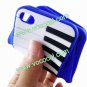 Dark Blue Piano Key 3D Soft Silicone Back Case Cover Skin for iPhone 4 4G 4S