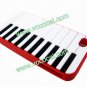 Red Piano Key 3D Soft Silicone Back Case Cover Skin for iPhone 4 4G 4S