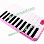 Pink Piano Key 3D Soft Silicone Back Case Cover Skin for iPhone 4 4G 4S