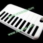 White Piano Key 3D Soft Silicone Back Case Cover Skin for iPhone 4 4G 4S