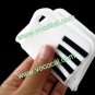 White Piano Key 3D Soft Silicone Back Case Cover Skin for iPhone 4 4G 4S