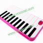Rose Piano Key 3D Soft Silicone Back Case Cover Skin for iPhone 4 4G 4S