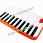 Orange Piano Key 3D Soft Silicone Back Case Cover Skin for iPhone 4 4G 4S