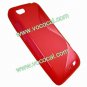 S Line Soft Flexible TPU Case Cover Skin for HTC One V T320E Red