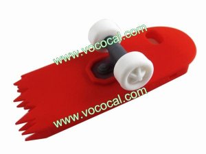 3D Skateboard Cartoon Protective Stand Case Cover Skin for iPhone 5 Red