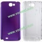 Brushed Housing Back Battery Cover for Samsung Galaxy Note 2 N7100 White-Purple