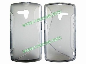 S Line Soft Flexible TPU Case Cover Skin for Sony Xperia Neo L MT25i Clear Grey
