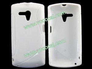 S Line Soft Flexible TPU Case Cover Skin for Sony Xperia Neo L MT25i White