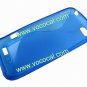 S Line Soft Flexible TPU Case Cover Skin for HTC One V T320E Blue