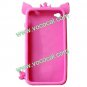 Peach 3D Pig Cartoon Animal Silicone Case Cover for iPhone 4 4G 4S