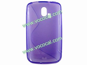 Purple S Style TPU Gel Case Back Cover Skin for Coolpad 7260