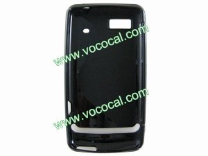 Black S Style TPU Gel Case Back Cover Skin for Motorola XT615