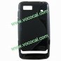 Black S Style TPU Gel Case Back Cover Skin for Motorola XT615