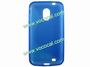 Blue S Style TPU Gel Case Cover Skin for Samsung Epic 4G Touch D710
