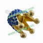 Rhinestone Crown 3.5mm Dustproof Earphone Jack Plug Stopper for Cellphone Blue