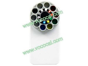 White Camera Lens & Filter Hard Case Cover Shell for iPhone 4 4G 4S