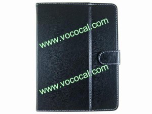 Black Leather Case Stand Cover Skin for 8 Inch 16:9 Tablet PC