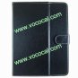 Black Leather Case Stand Cover Skin for 8 Inch 16:9 Tablet PC