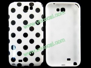 Polka Dots Soft TPU Gel Case Cover Skin for Samsung Galaxy Note 2 N7100