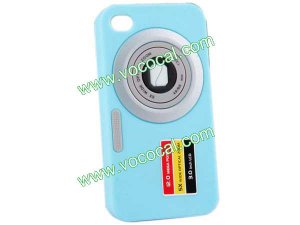 Skyblue 3D Retro Camera Silicone Case Cover Skin for iPhone 4 4G 4S