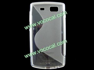Clear S Style TPU Gel Case Cover Skin for Samsung Wave 3 S8600