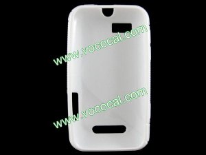White S Style TPU Gel Case Cover Skin for Motorola Defy Mini XT320