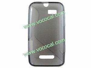 Grey S Style TPU Gel Case Cover Skin for Motorola Defy Mini XT320