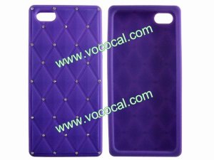 Fashion Fancy Protective Silicone Case Cover Skin for iPhone 5 Purple