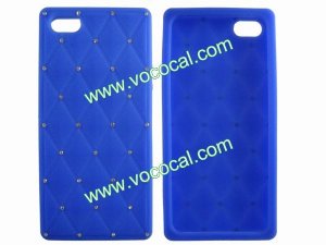 Fashion Bling Protective Silicone Case Cover Skin for iPhone 5 Dark Blue