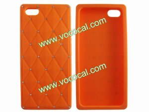 Fashion Bling Protective Silicone Case Cover Skin for iPhone 5 Orange