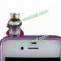 Cute Mushroom King 3.5mm Dustproof Earphone Jack Plug Stopper Cap for iPhone 5