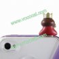 Cute Mushroom King 3.5mm Dustproof Earphone Jack Plug Stopper Cap for iPhone 5