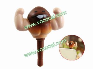 Cute Mushroom Hercule 3.5mm Dustproof Earphone Jack Plug Stopper Cap for iPhone