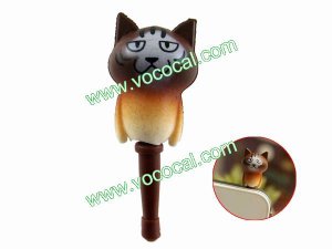 Cute Mushroom Kitten 3.5mm Dustproof Earphone Jack Plug Stopper for iPhone 5